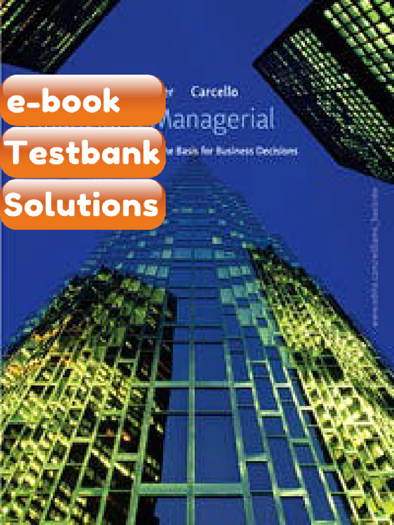 Testbank Financial Managerial Accounting 16th Sixteenth Edition by Jan ...