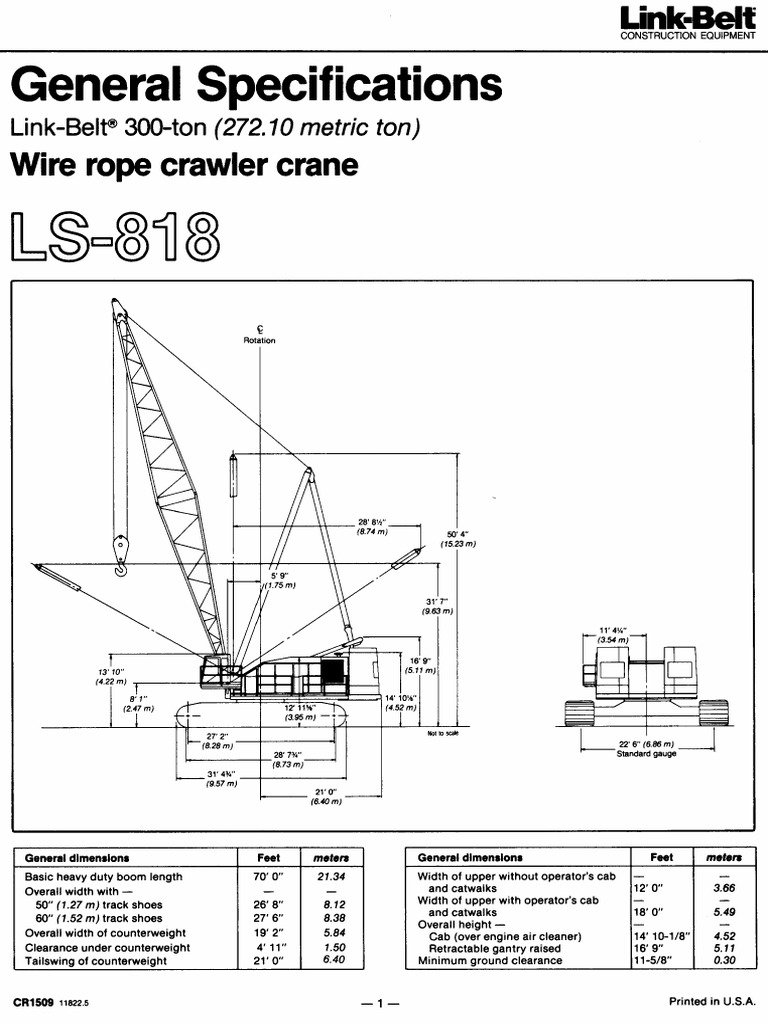 Cipboky0r1td4yqblink-Belt Ls-818 300-Ton Wire Rope Crawler Crane ...