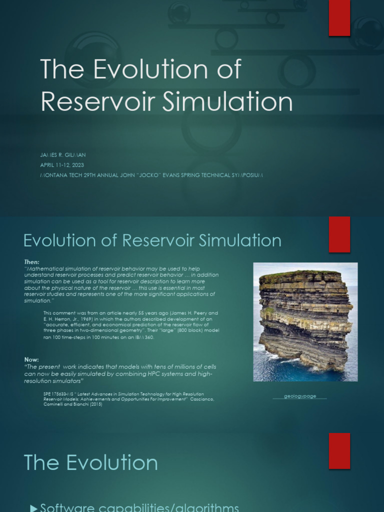 Evolution of Reservoir Simulation James Gilman | PDF | Petroleum ...