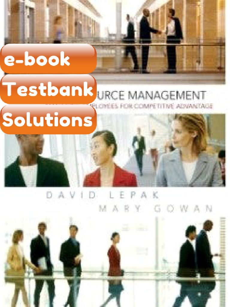 Testbank Human Resource Management 1st Edition David Lepak Download ...