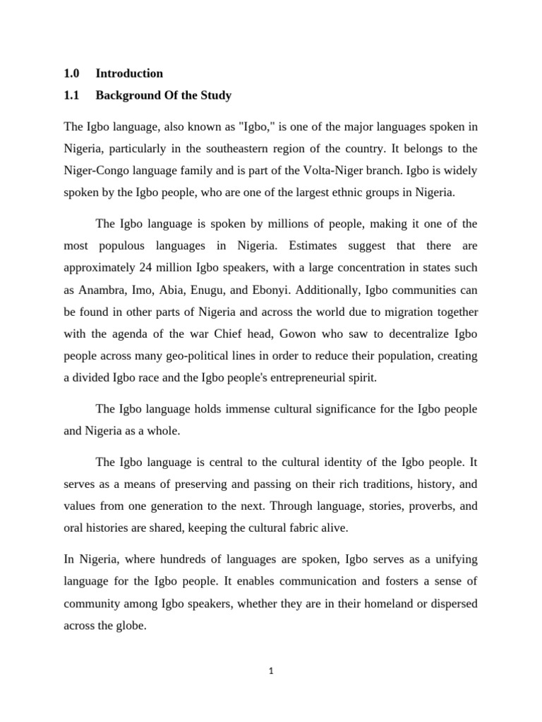 A Socio-Linguistic Analysis of Igbo Proverb | PDF | Sociolinguistics ...
