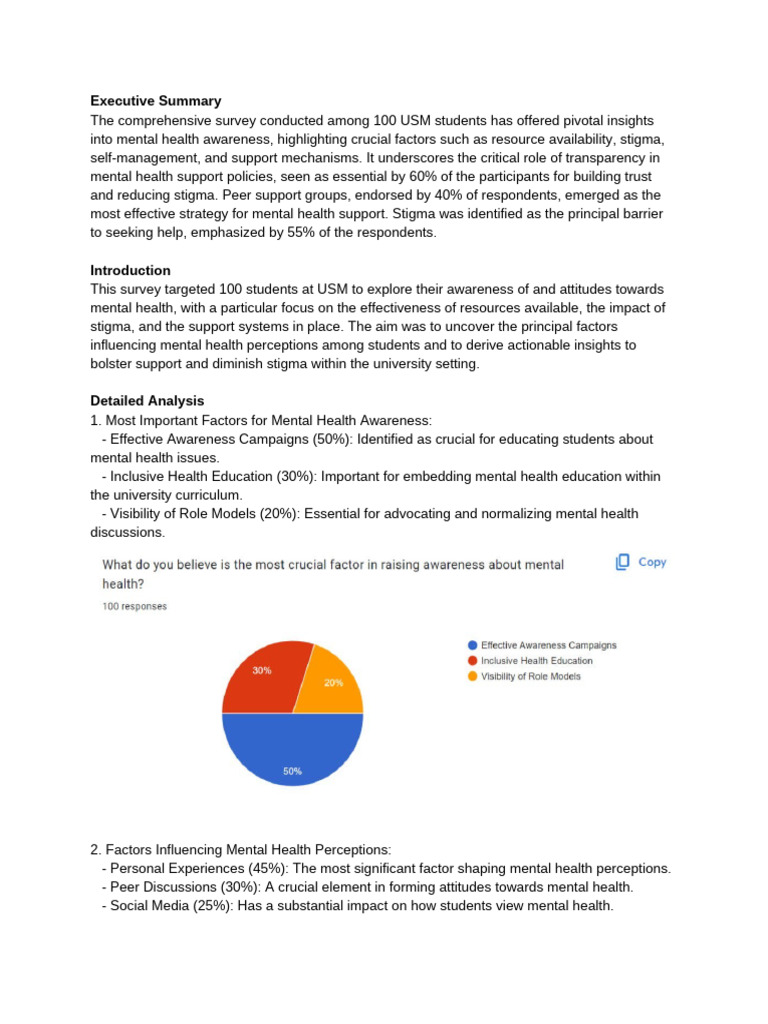 Mental Health Awareness at USM_ Enhancing Student Well-being | PDF ...