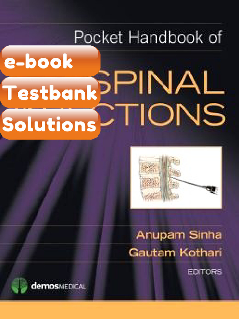 Pocket Handbook of Spinal Injections Testbank & E-book | PDF | Clinical ...