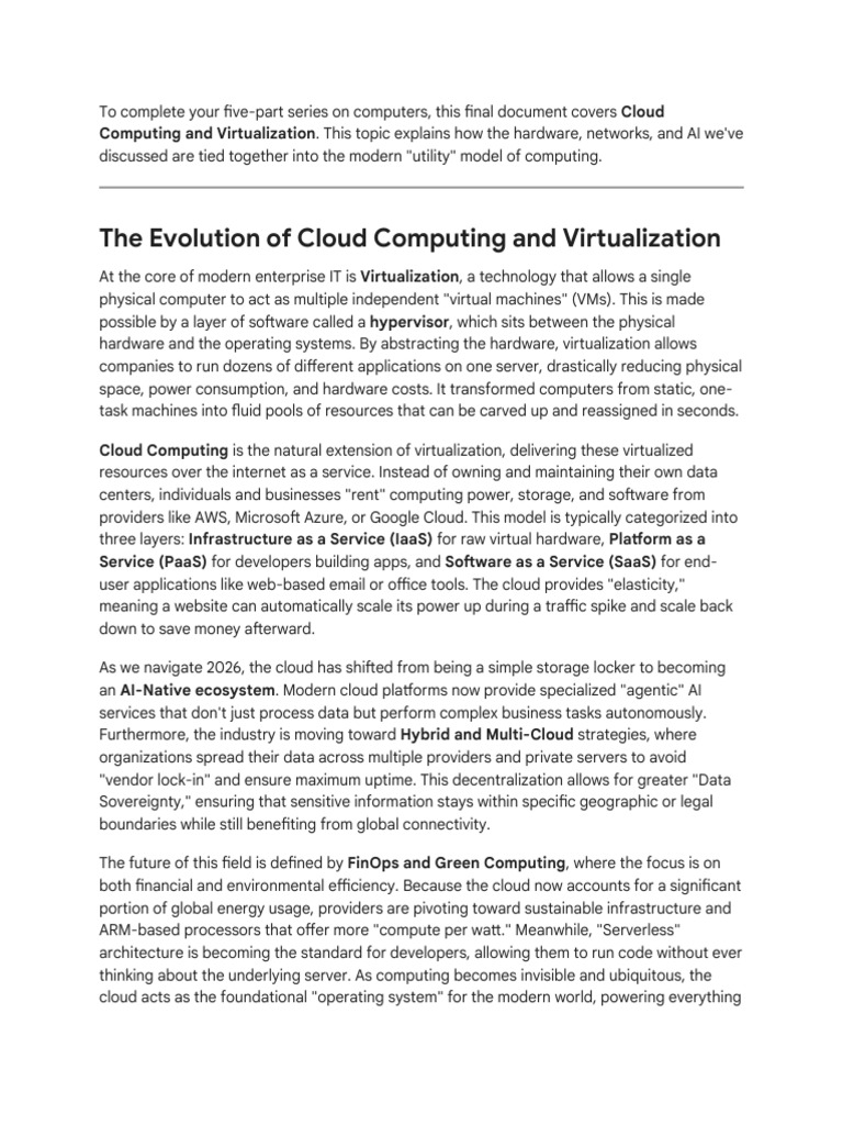 Cloud Computing and Virtualization Explained | PDF | Cloud Computing ...