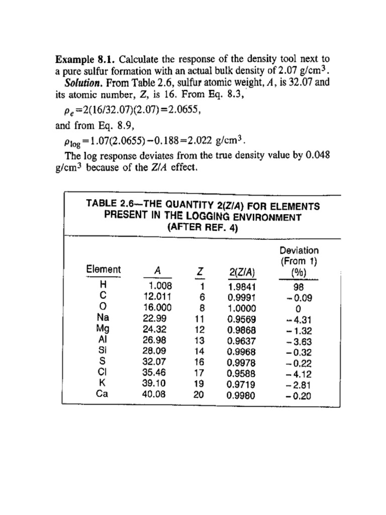 Density Log Excersices 11 | PDF