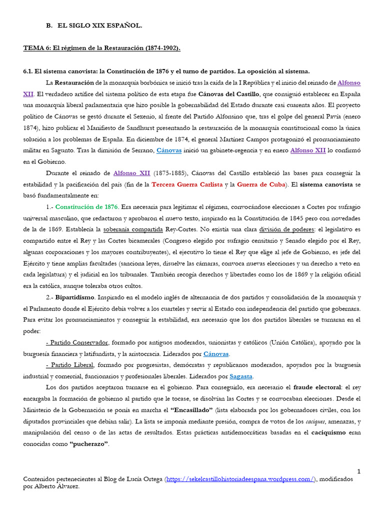 A. Álvarez Tema 6 | PDF | Cuba | España