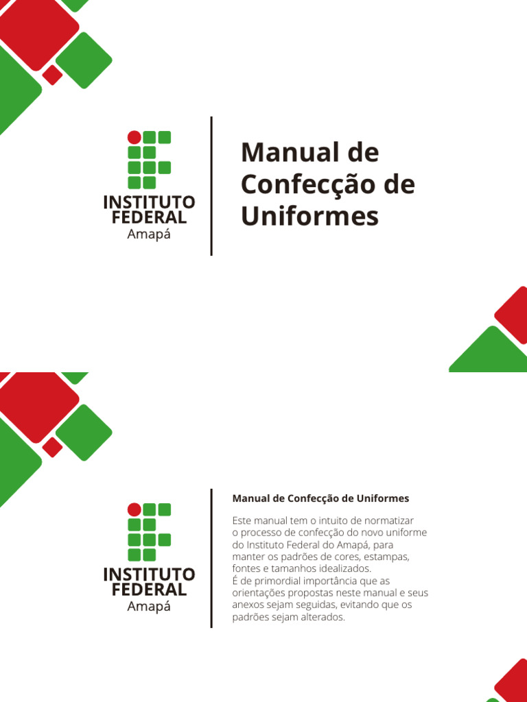 Manual de Confecção de Uniformes Ifap - Sublimação | PDF