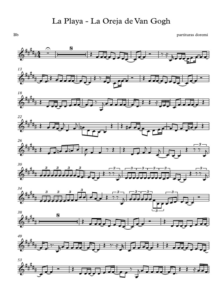 La Playa - La Oreja de Van Gogh | PDF