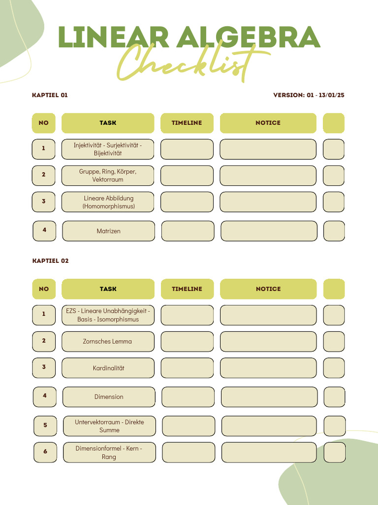 Green Minimalist Professional Project Checklist | PDF