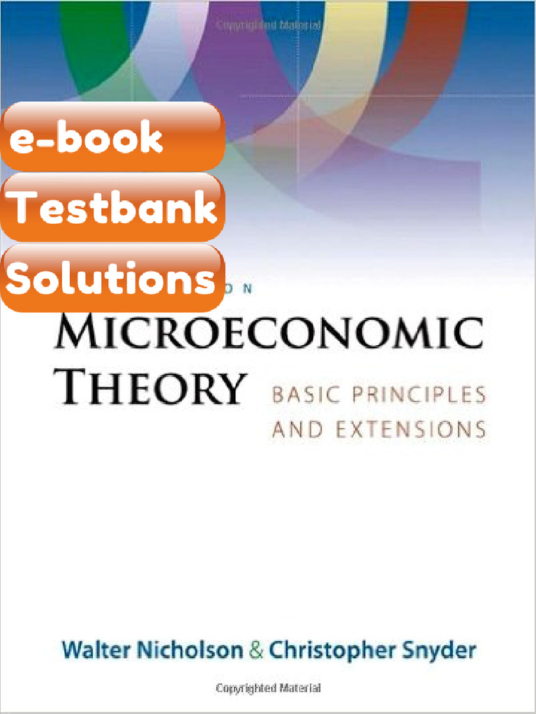 Microeconomic Theory Basic Principles and Extensions 10th Edition ...