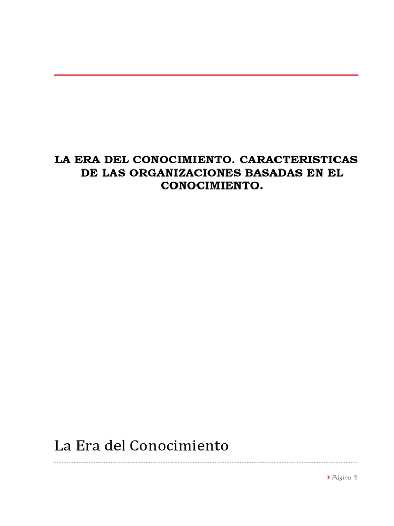 Organizaciones Basadas en El Conocimiento | PDF | Conocimiento ...