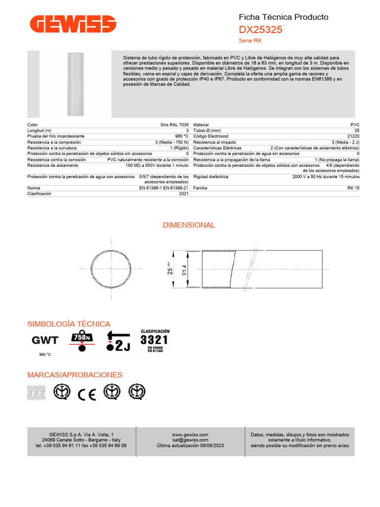 Tubo Rigido Gris Rk15 25 Dx25325 | PDF