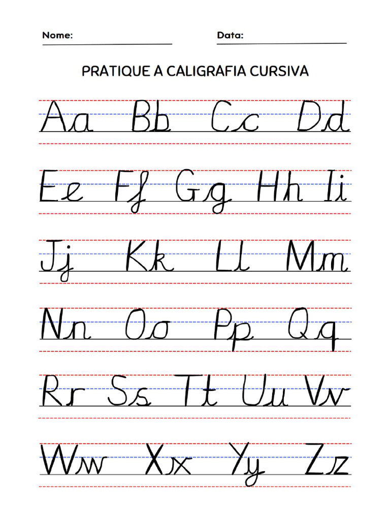 Praticando A Caligrafia Cursiva | PDF