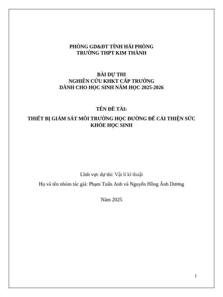 KHKT | PDF