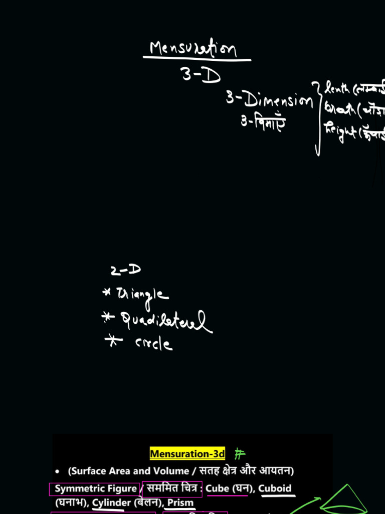 Advance Maths Mensuration Class - 4 by Himanshu Sir | PDF