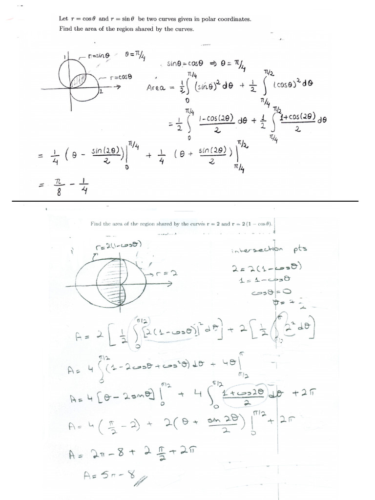 Polar Coordinates Solved Questions | PDF