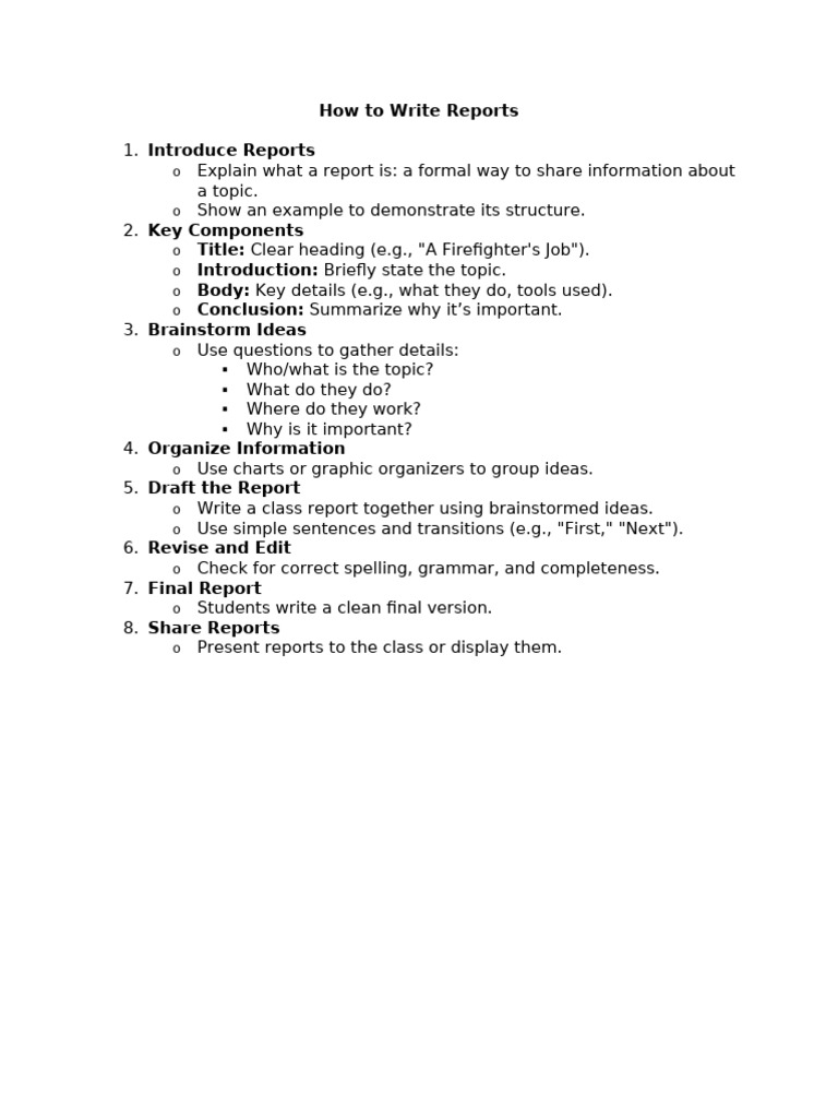 How To Write Reports | PDF