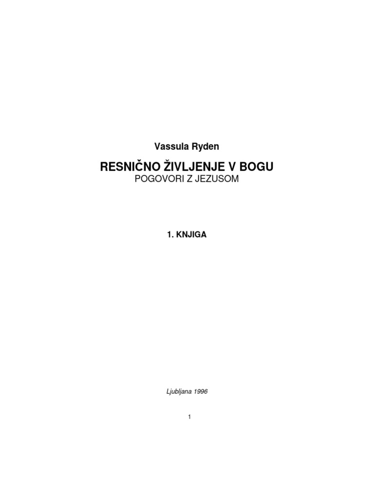 1knjiga TLIG Vassula Ryden | PDF