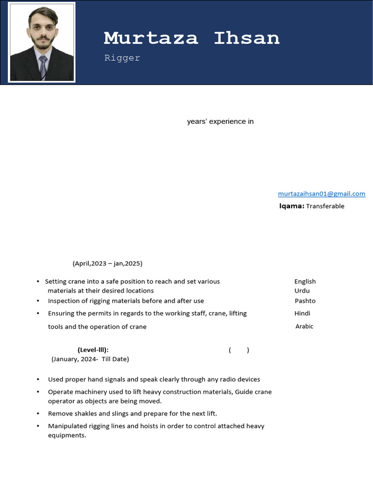 Murtazaihsan Rigger III CV-1 . | PDF | Crane (Machine)