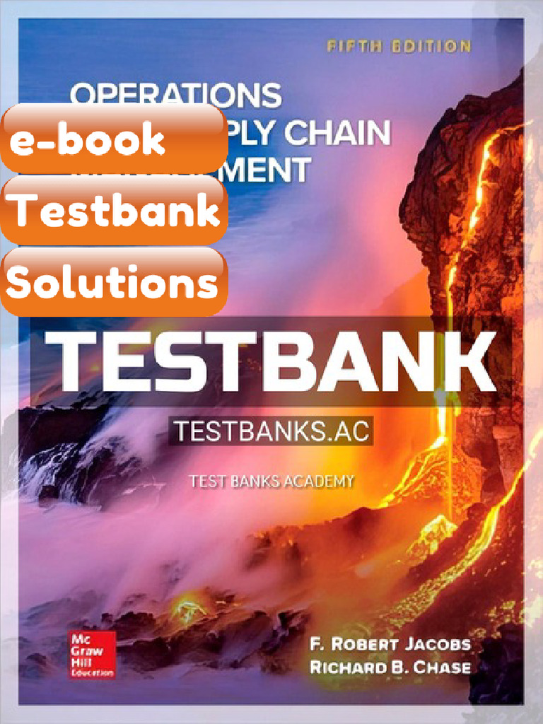 Operations and Supply Chain Management 5th Edition by Jacobs Ebook ...