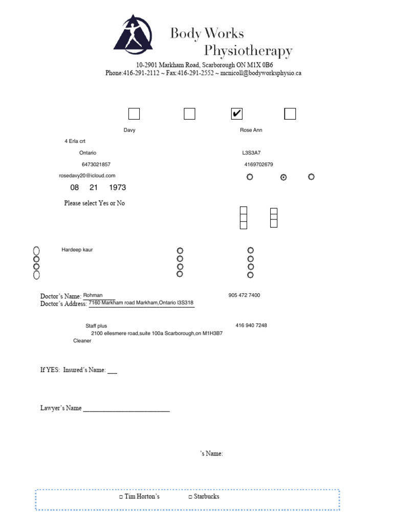 Intake Package McNicoll | PDF | Credit Card | Diseases And Disorders