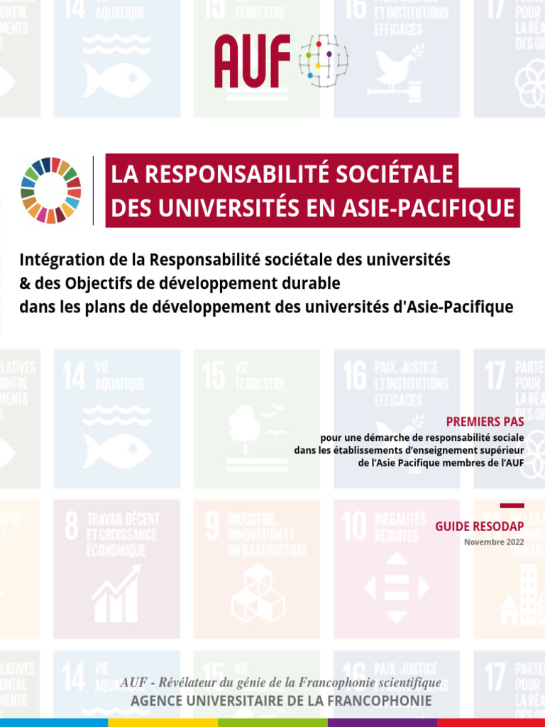 Guide AUF - RSE Dans Les Universités Francophones D'asie 2024 | PDF ...