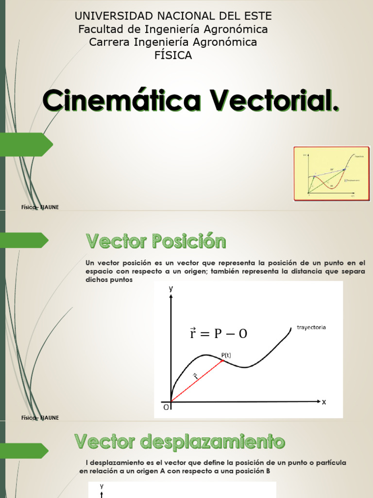 Unidad III - Cinematica Vectorial | PDF | Velocidad | Vector Euclidiano