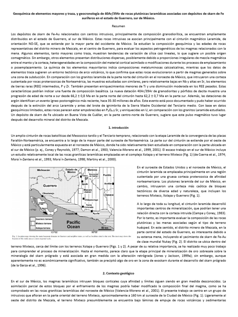 Geoquímica de Elementos Mayores y Traza | PDF | Magma | Roca (geología)