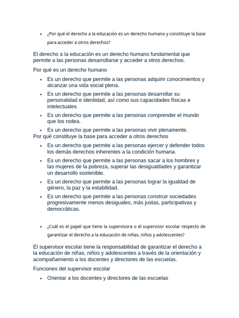 Por qué el derecho a la educación es un derecho humano y constituye la ...