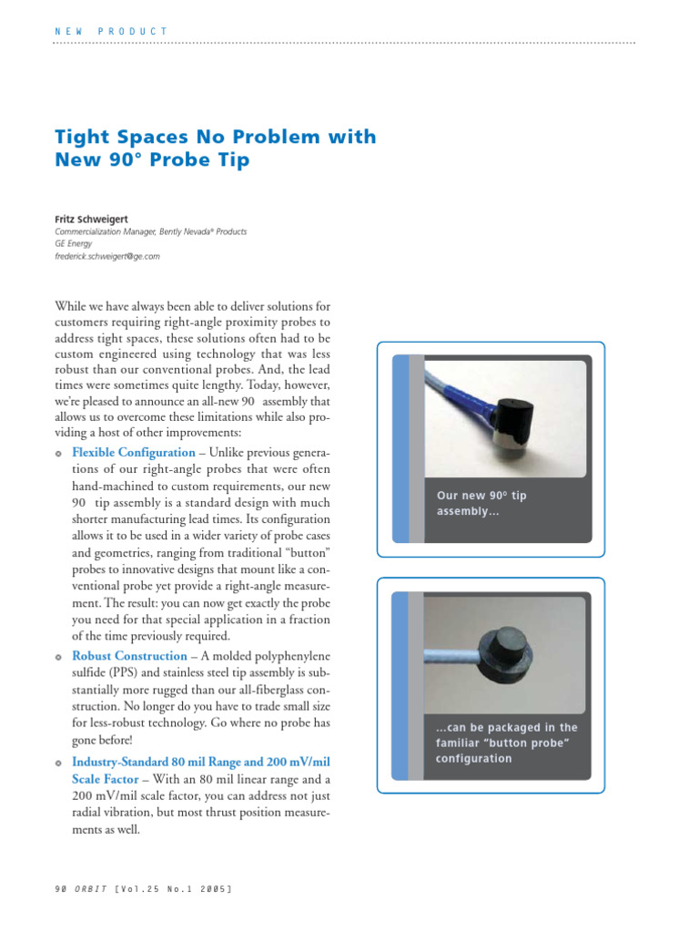 Orbit 90 Degree Button Style Probe English | PDF | Mechanical Engineering