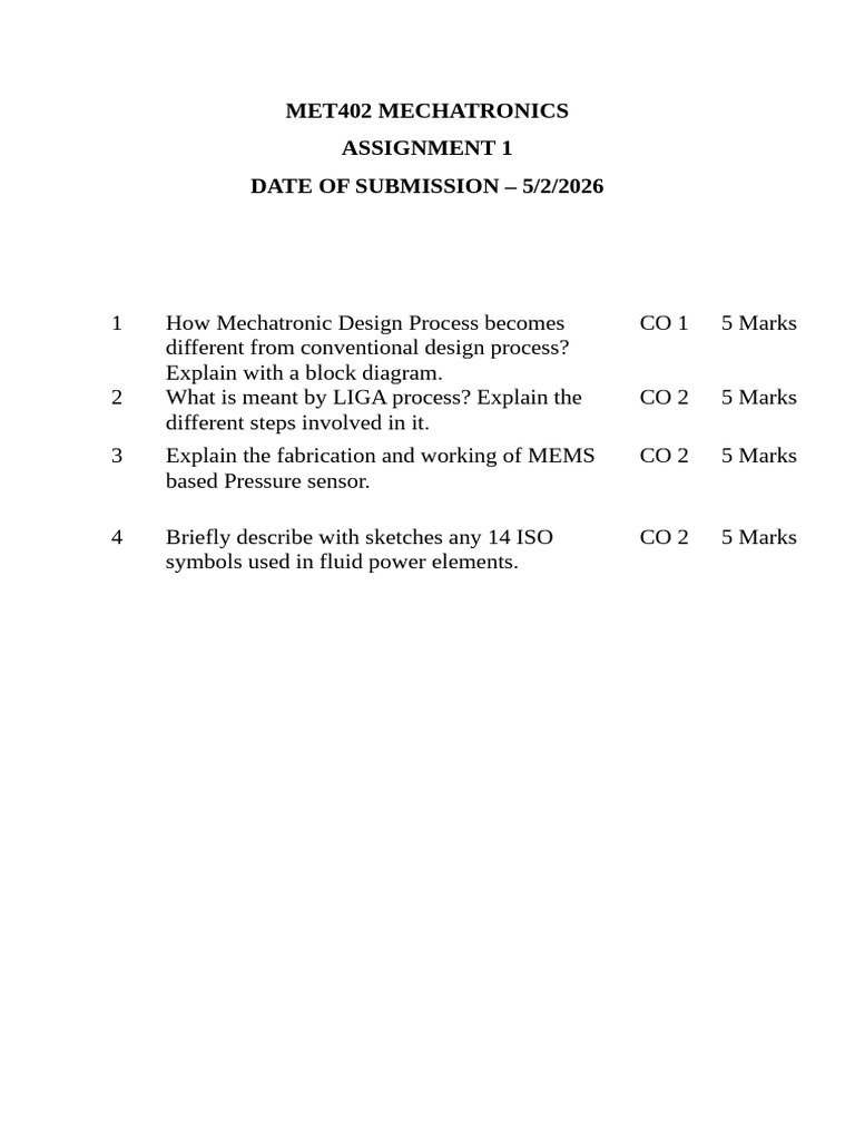 Assignment 1 2026 MEA | PDF