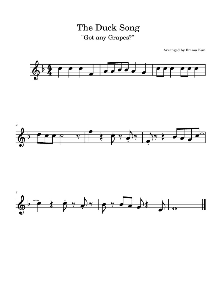 The Duck Song | PDF