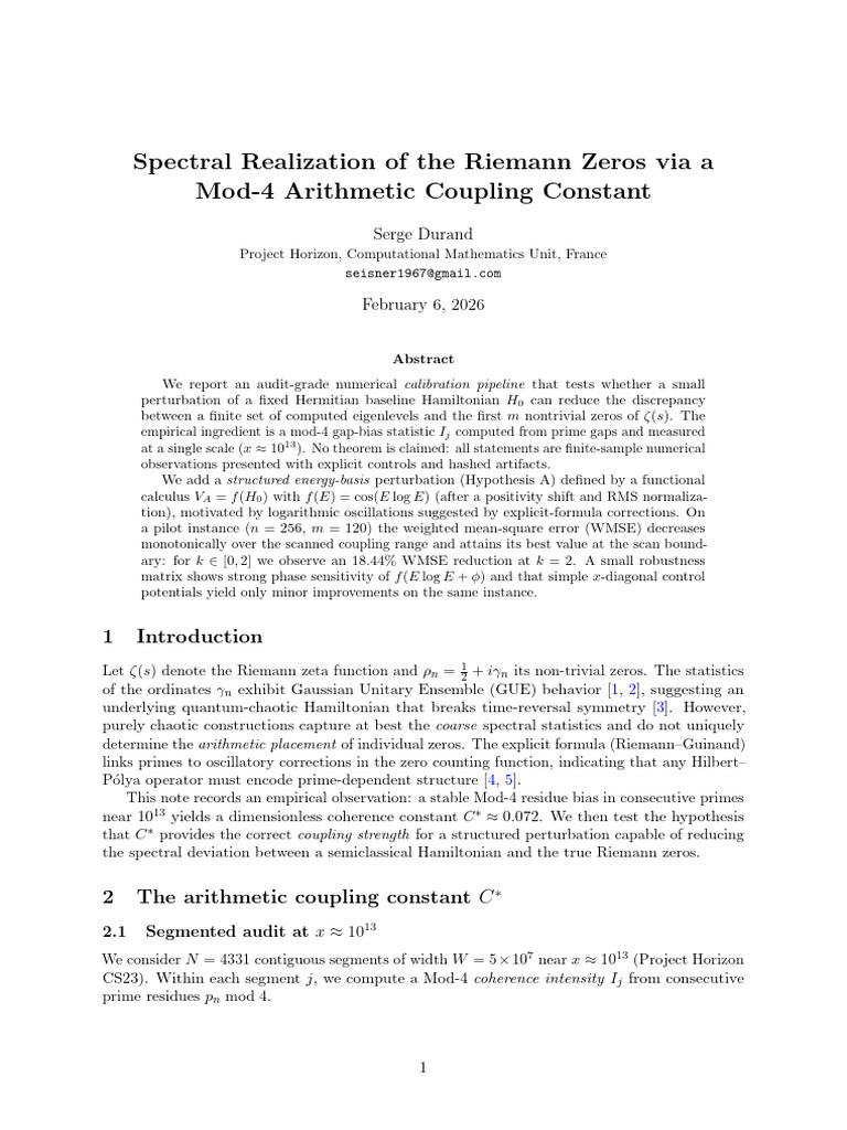 CS24 Spectral Realization of The Riemann Zeros | PDF | Perturbation ...