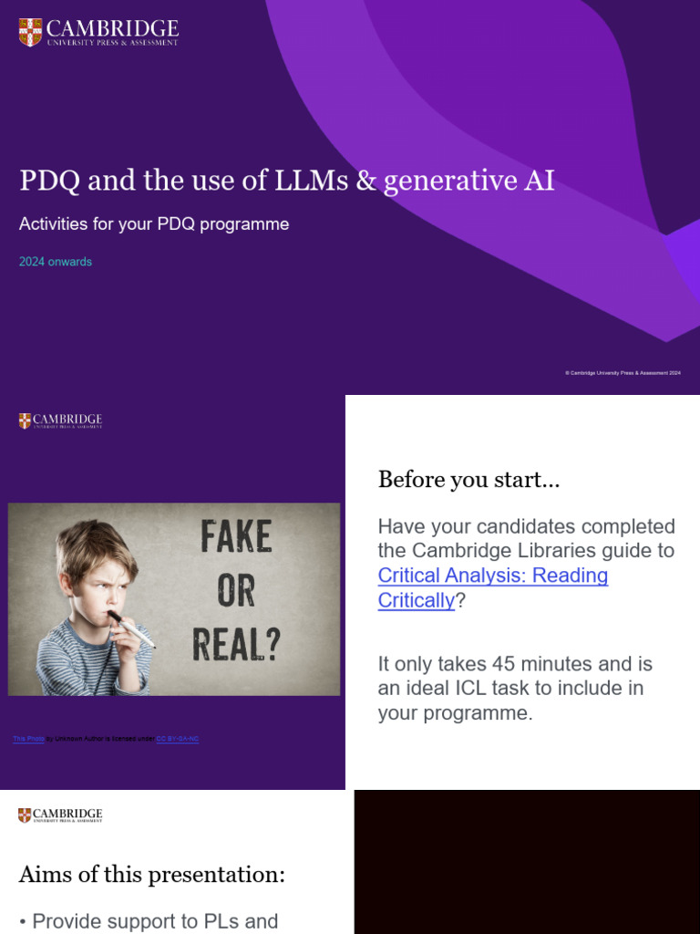 PDQs and Generative AI | PDF | Critical Thinking | Cognition