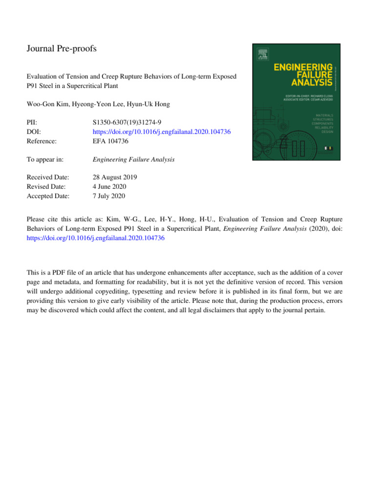 Evaluation of Tension and Creep Rupture | PDF | Creep (Deformation ...