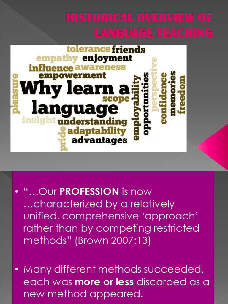 Historical Overview of Language Teaching. MissBoillat [Autoguardado ...