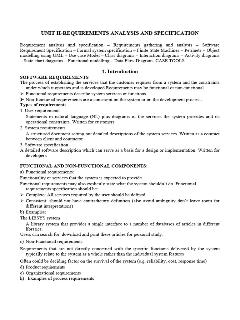 24 OOSE Unit 2 - Requirements Analysis and Specification | PDF | Use ...