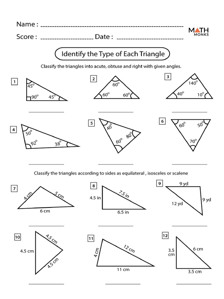 Triangle Worksheet | PDF