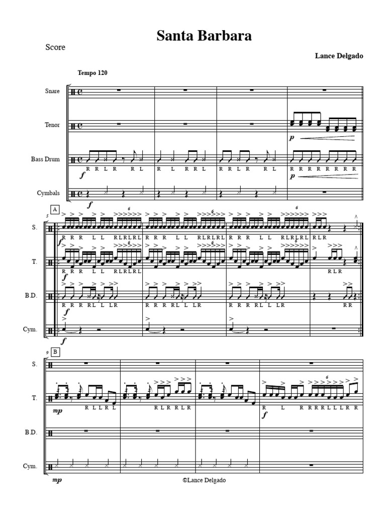 Santa Barbarba - Score | PDF