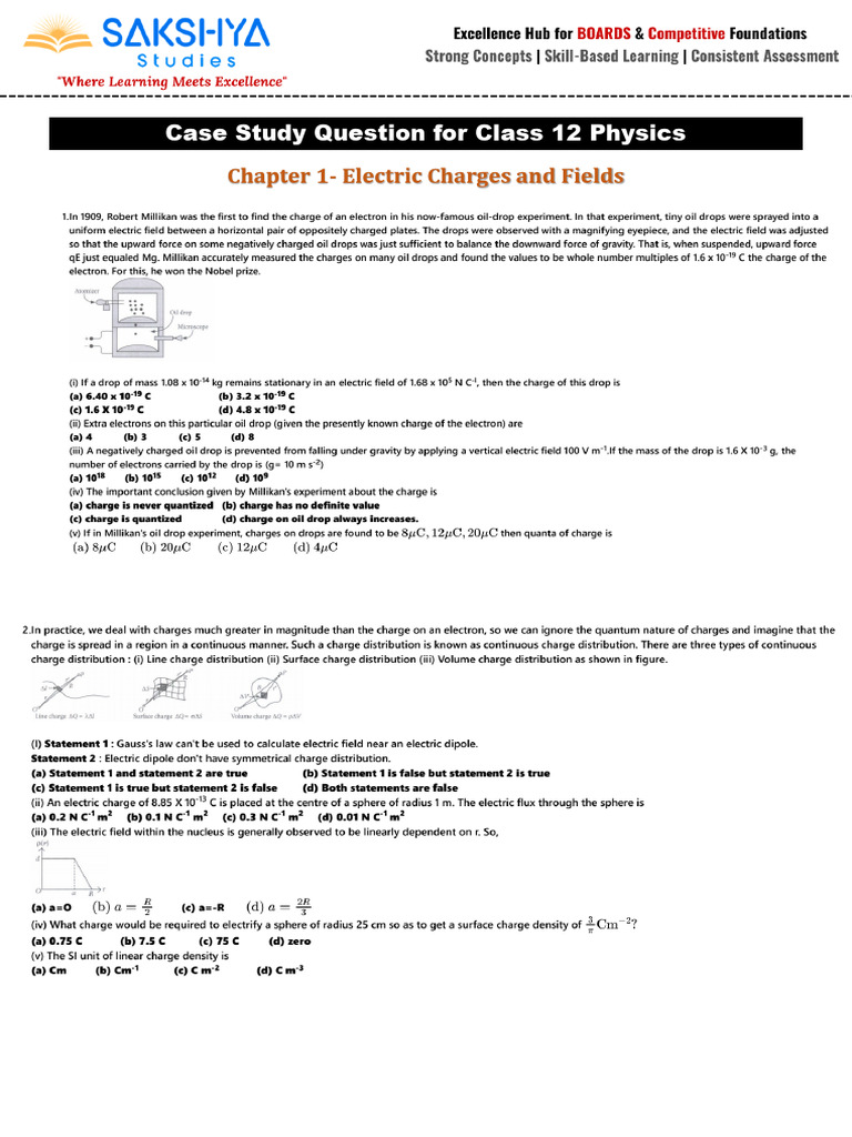Class 12 Physics Case Bases Questions. | PDF | Nuclear Fission | Atomic ...