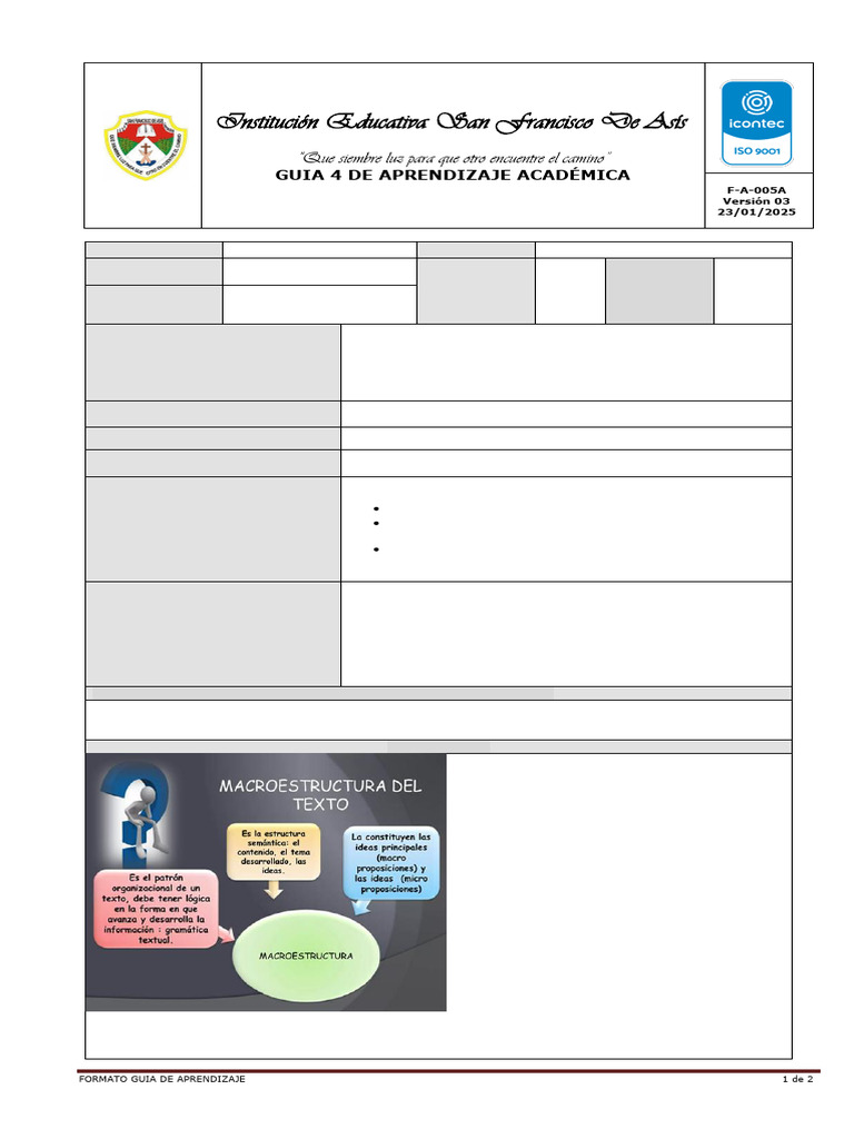 9° Guía 4 Comprension lectora | PDF | Comprensión lectora | Aprendizaje