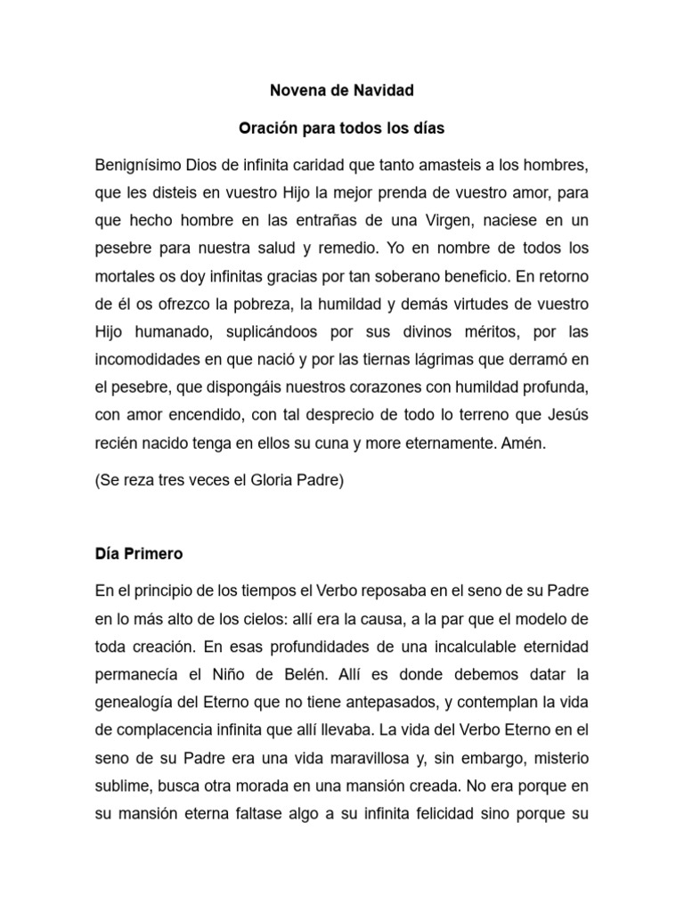 Novena de Navidad | PDF | María, madre de Jesús | Oración