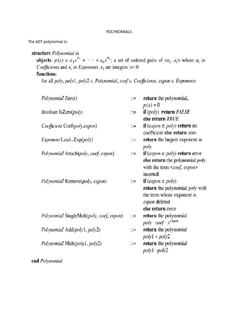 Polynomial | PDF
