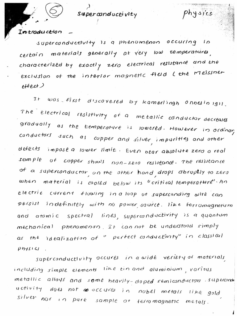 Unit 5 Superconductivity | PDF