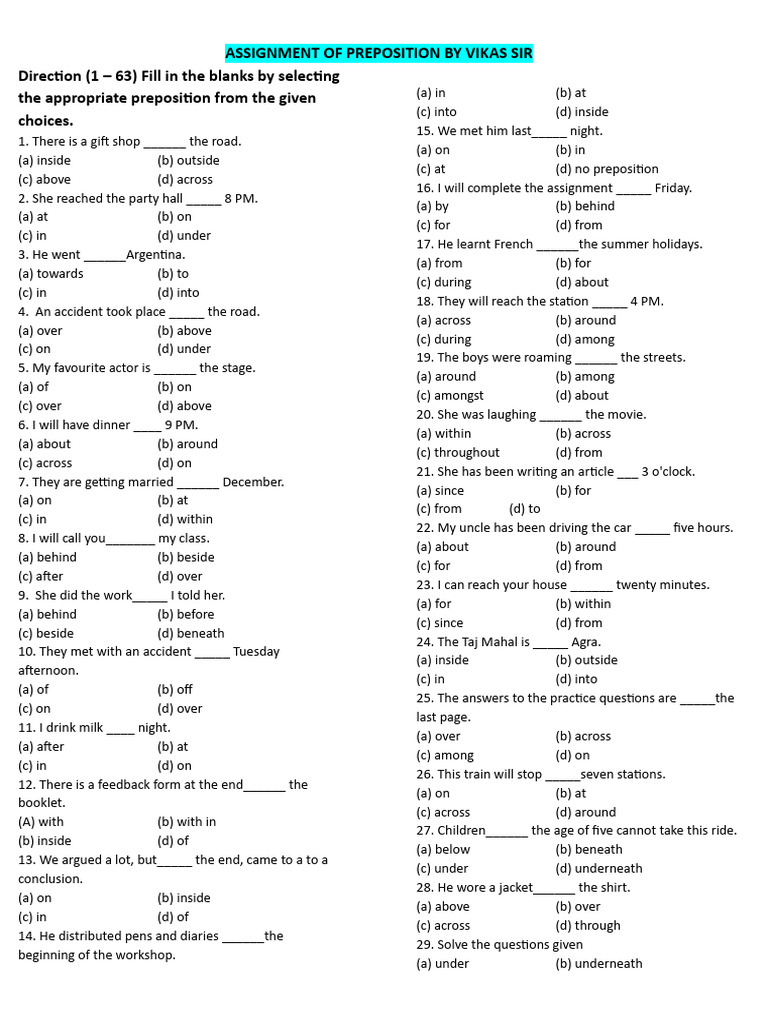 English Direction | PDF