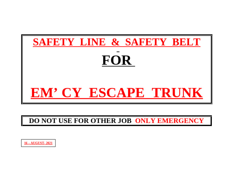Safety Line | PDF