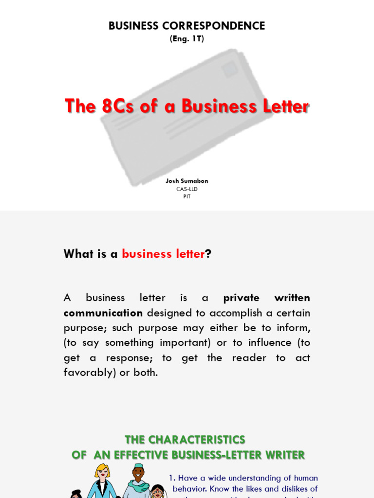 The 8 Cs of A Business Letter | PDF | Psychology | Psychological Concepts