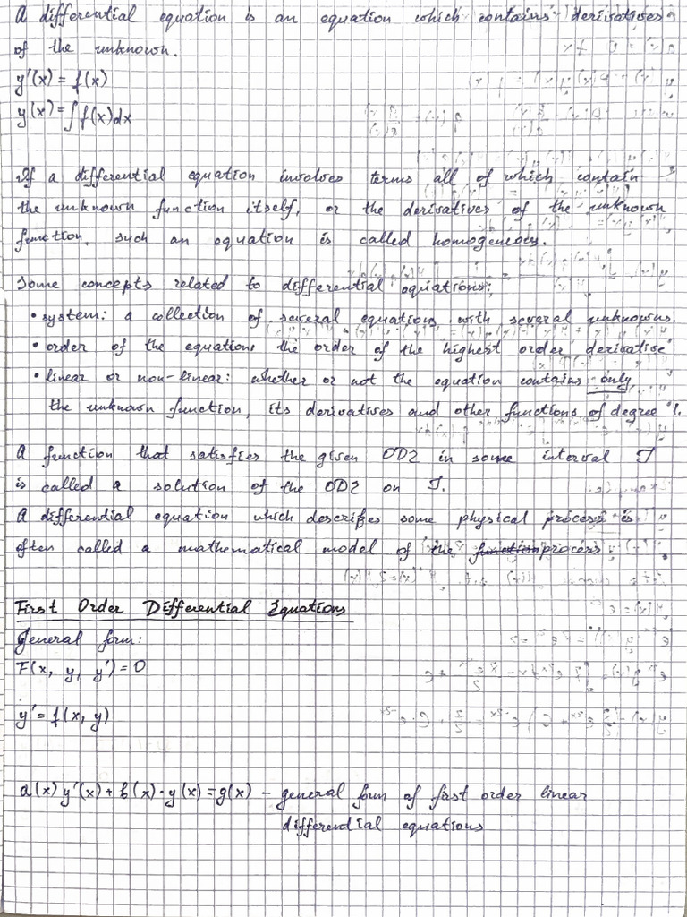 ODE Lecture Notes | PDF