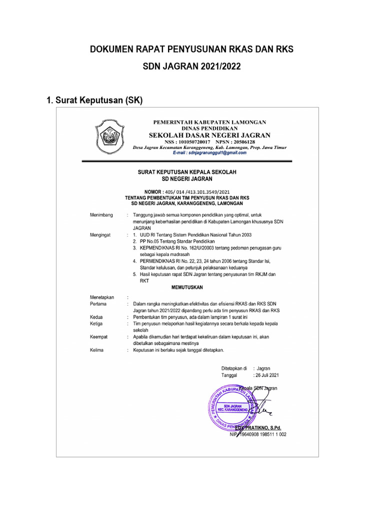 14 Dokumen Rapat Penyusunan Rkas | PDF