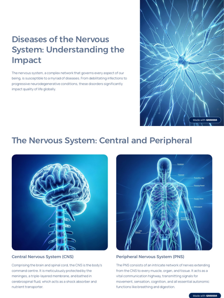 Diseases of The Nervous System Understanding The Impact | PDF | Central ...